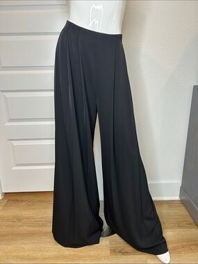 L'AGENCE Black Wide-Leg Palazzo Trousers